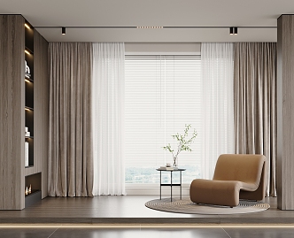 Modern Curtains 3d model