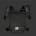 Tactical Supportive Harness with Shoulder Straps Metal Buckles and Spring Mechanism Dark Green Fabric