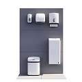 Commercial Restroom Equipment Including Hand Dryer Paper Towel Dispenser Soap Dispenser And Waste Bin