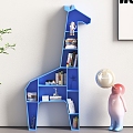 Modern Animal Shaped Bookshelf Children's Room Toy Storage Rack Kindergarten Storage Rack Giraffe Bookshelf 3d model