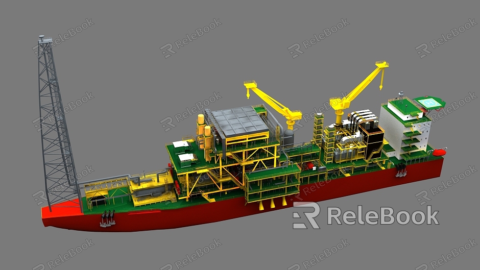 Offshore floating oil and gas production platform model