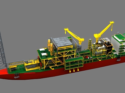 Offshore floating oil and gas production platform model