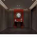 Modern Lounge Area With Sofa Chairs Coffee Tables Wine Rack Projection Screen And Fireplace