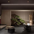 Quiet Front Desk Hotel Homestay Front Desk Reception 3d model