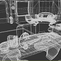 Futuristic Control Room Interior Design With Hi Tech Console Display Screens And Glass Top Desk