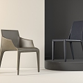 Modern Dining Chair Single Chair Leisure Chair 3d model