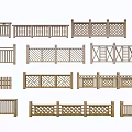 Various Wooden Fence Designs With Lattice Patterns And Cross Structures