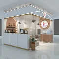 Elegant Modern Beauty Hair Salon Interior With Comfortable Sofa Product Shelves And Reception Desk