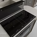 Modern Kitchen With Sleek Wooden Cabinets Metal Accents And Marble Countertop Sink