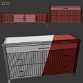 Modern Luxury Storage Cabinets with Herringbone Wood Grain Golden Handles and Dark Light Color Designs