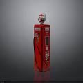 Red Shell Fuel Dispenser With Digital Display And Fuel Nozzle