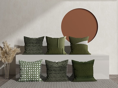 Modern Pillow Fabric Pillow 3d model