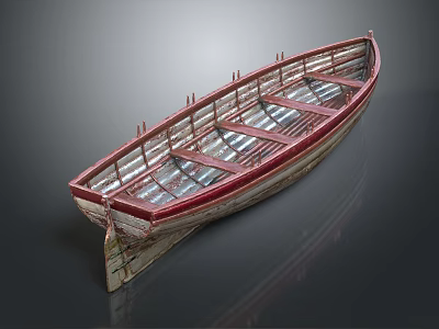 Modern boat small fishing boat cartoon fishing boat 3d model