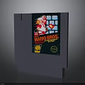 Colorful Food Themed Wario Bros Game Cartridge With Retro Design Elements