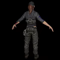 Stylish Game And Movie Character Wearing Cap Sunglasses Scarf And Sleeveless Top