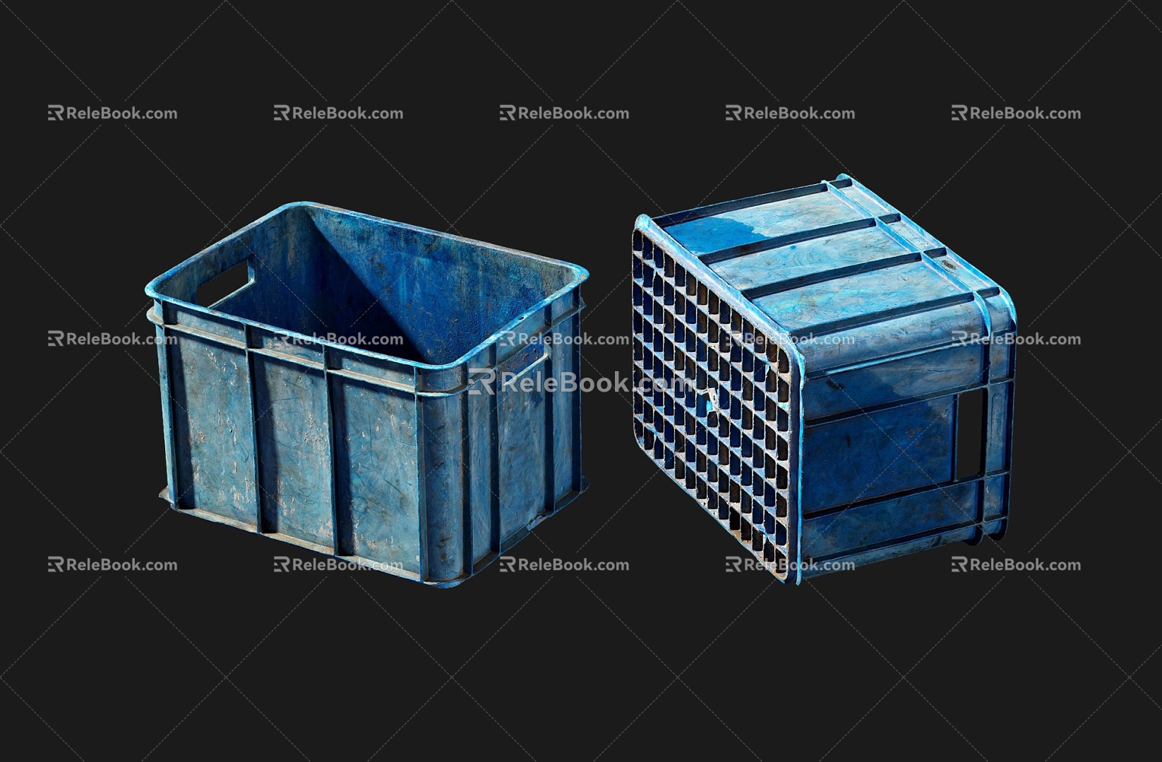 Plastic tank storage basket 3d model