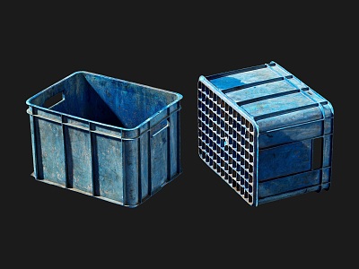 Plastic tank storage basket 3d model