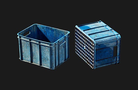 Plastic tank storage basket 3d model