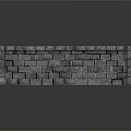 Stone Brick Wall And Wooden Railing Design With Lattice Panel