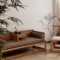 Sofa coffee table combination 3d model