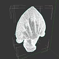 Artistic Garden Landscape Design With Intricate Stone Leaf Carving Decoration