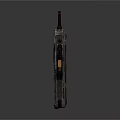 Rugged Vintage Walkie Talkie Design With Antenna Metallic Casing And Control Buttons