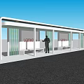modern platform bus platform 3d model