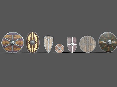 Medieval Shield Combo Retro Shield model