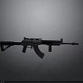 Modern Military Rifle With Black Stock Metal Barrel And Tactical Scope