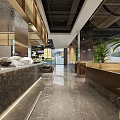Spacious Supermarket Department Store Interior With Fresh Produce Shelves And Bright Lighting