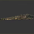 Mountain Terrain Natural Scenery With Vegetation Covered Hills Grassland And Blue Water Features
