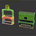 Wooden Stone Crafted Devices With Transparent Casing And Green Body