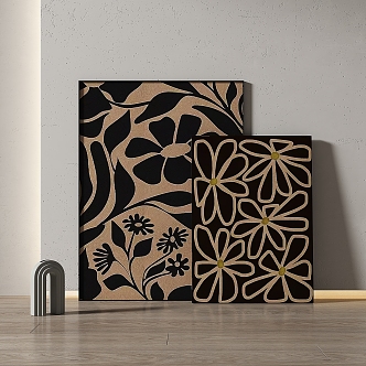 Simple abstract decorative painting 3d model