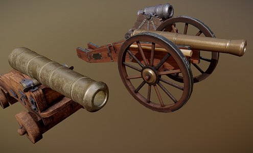 Medieval Cannon Pack 3d model