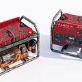 Champion Industrial Generators With Red Metal Frame And Opti Brite Features