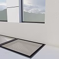 Modern Residential Building With Large Windows And White Wall Skylight Structure