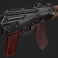 Classic Assault Rifle With Wooden Stock Metal Construction And Detachable Magazine