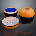 Colorful Ceramic Household Bowls With Orange Black Blue Tones And Liberal Anchor Tweed Pattern Design
