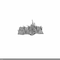Spiky Rock Terrain With Gravel Surface And Irregular Crystalline Structures Against Dark Background