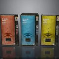 NO MESS FIREBALL Product Boxes With Red Blue Yellow Colors And Flame Design