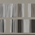 Modern Interior Curtains With Colorful Hanging Fabric In Gray White Brown