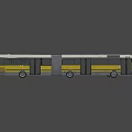 Yellow and White Articulated Bus Number 248 Downtown Express Urban Public Transit