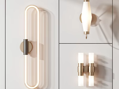 Modern Wall Sconces With Sleek Metal Design For Home Interior Lighting 3d model
