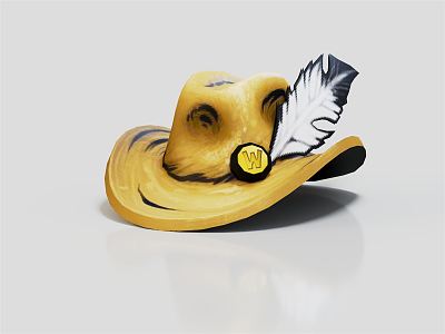 modern hat cowboy hat 3d model