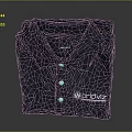 Navy Blue Polo Shirt with Collar Buttons and Worldviz Logo Design