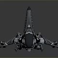 Futuristic Mechanical Game and Movie Character With Metallic Armor and Detailed Humanoid Design