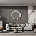 Modern sofa coffee table combination 3d model