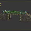 Traditional Stone Bridge Structure With Brick Arch Railings And Deck Design