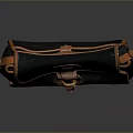 Stylish Black Brown Leather Crossbody Bag With Metal Buckle And Strap Design