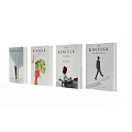 Modern Books Books Books 3d model